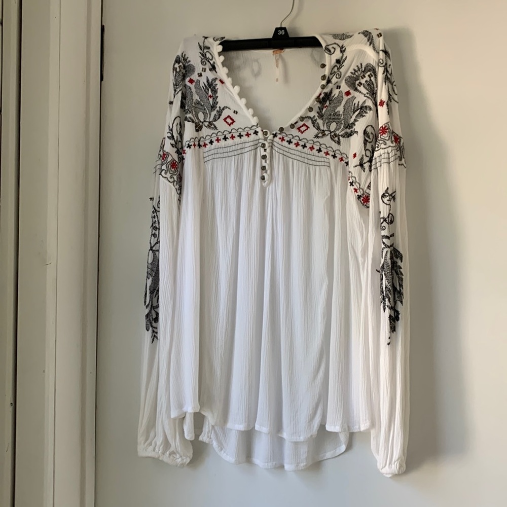 Free people peasant shirt- xs